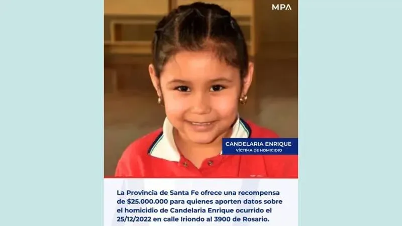 Imagen referencial de la recompensa por el crimen de Candelaria Enrique
