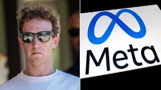 Logotipos de Instagram y Facebook en un teléfono móvil