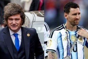 Javier Milei y Lionel Messi