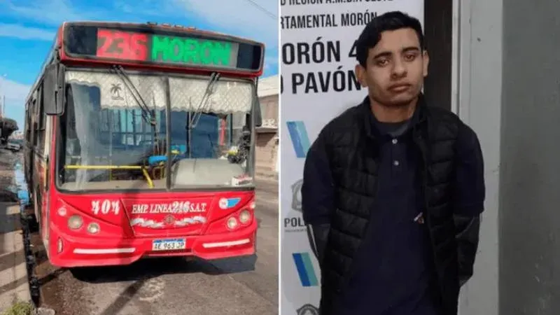 Colectivo de la Línea 216 en la calle