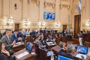 Senado de Santa Fe durante la sesión