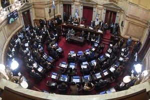 Senado de la Nación durante la sesión de debate