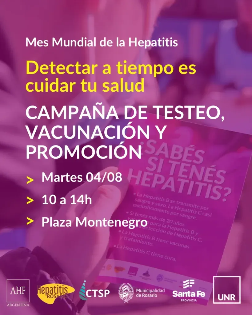Puesto de testeos de hepatitis en plaza Montenegro