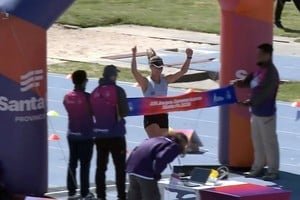 Catalina Serio durante la competencia de pentatlón moderno en los Juegos Suramericanos 2026