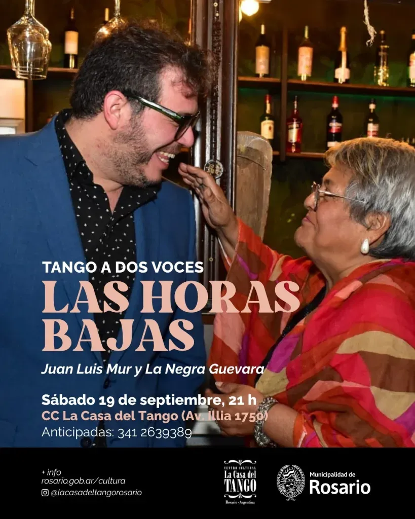Escenario de la Casa del Tango en Rosario durante un concierto