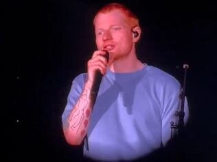 Ed Sheeran en el escenario del Lincoln Financial Field en Filadelfia
