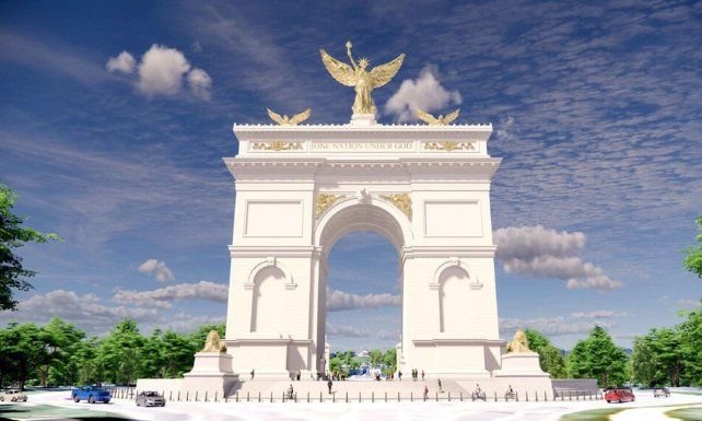 Maqueta artística del arco conmemorativo propuesto en Washington