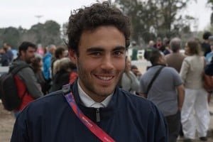 Jinete y caballo durante la prueba de salto del concurso completo de equitación en los Juegos Suramericanos Santa Fe 2026
