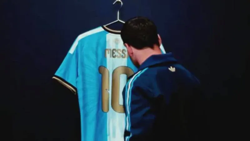 Lionel Messi con la camiseta de la Selección Argentina
