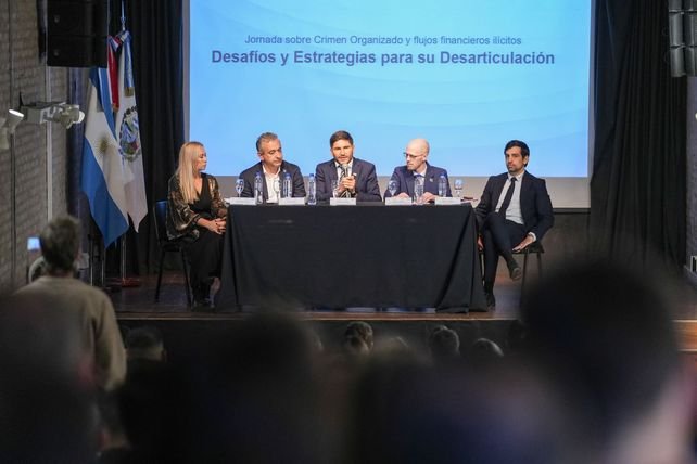 Maximiliano Pullaro durante la apertura del encuentro sobre crimen organizado y flujos financieros ilícitos