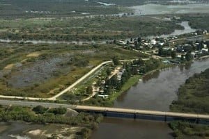 Vista aérea de la cuenca baja del río Salado en Santa Fe