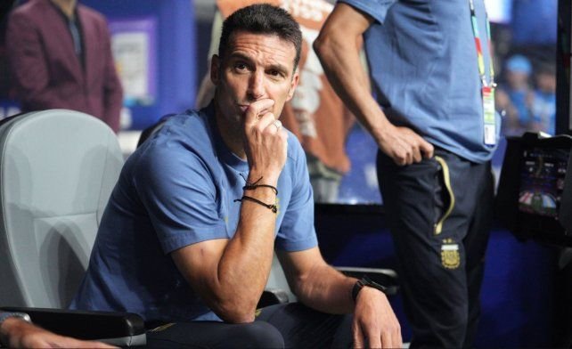 Jugadores de la selección argentina durante un partido de las Eliminatorias