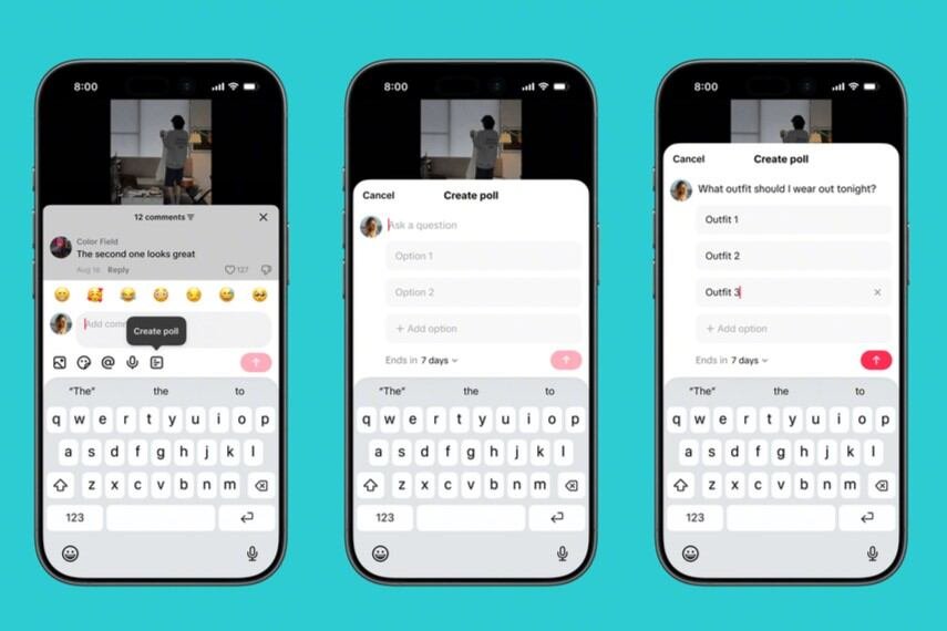 Interfaz de TikTok mostrando nuevas opciones de comentarios