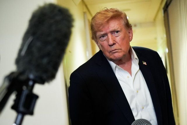 Donald Trump en un acto público