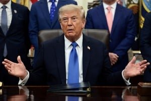 Donald Trump durante la entrevista con GBNews
