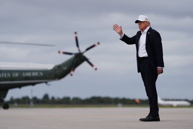 Donald Trump durante un viaje de fin de semana a Irlanda