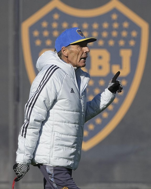 Miguel Ángel Russo durante su etapa como director técnico de Boca