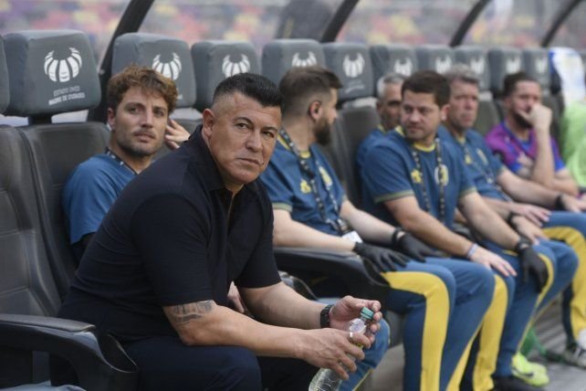 Jugadores de Central en el estadio Gigante de Arroyito