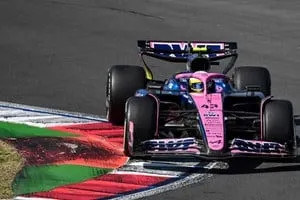 Franco Colapinto en el auto de Alpine durante la práctica del GP de México