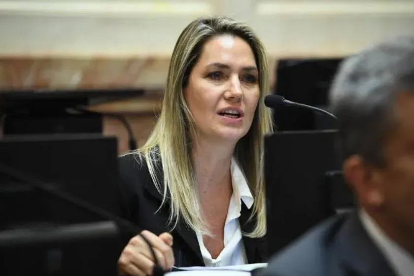 Carolina Losada durante la Ronda de Negocios del Rigi en Rosario