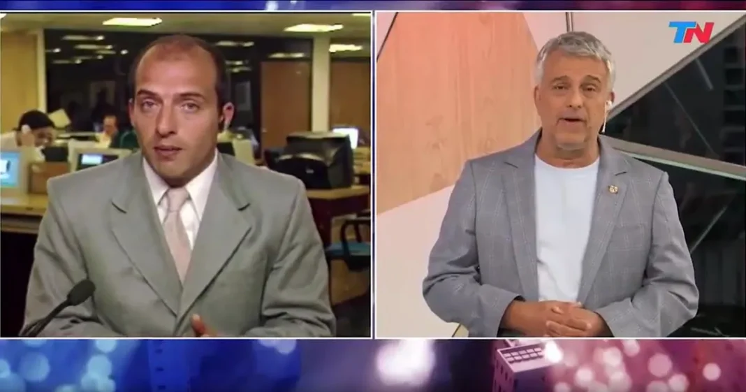 Mario Massaccesi en el estudio de Mañaneros