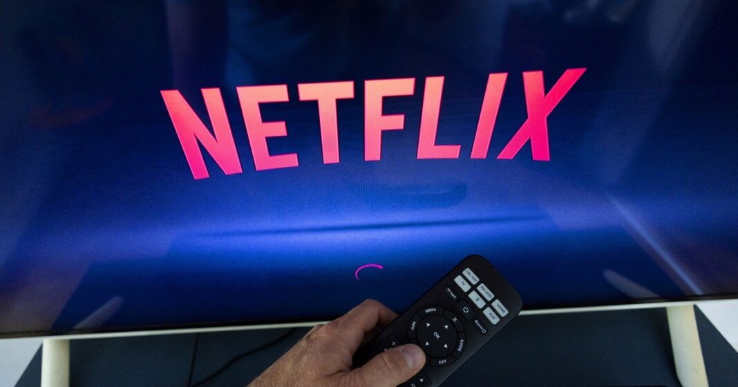 Interfaz de Netflix en una pantalla