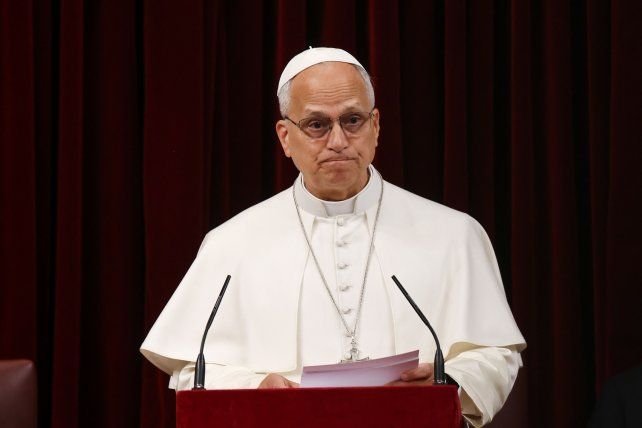 El Papa León XIV durante una audiencia pública