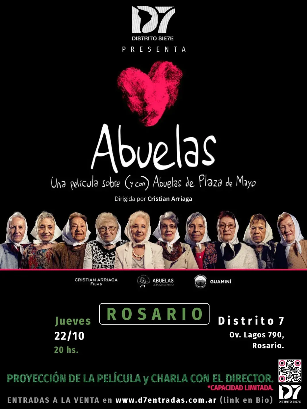 Proyección de la película «Abuelas» en Distrito Siete