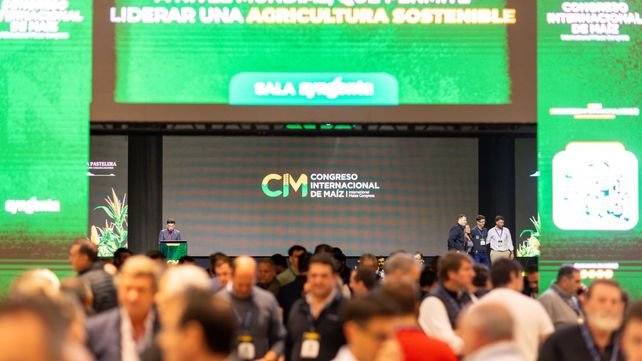 Gustavo Puccini, ministro de Desarrollo Productivo de Santa Fe, durante su exposición en el 5º Congreso Internacional de Maíz en Córdoba